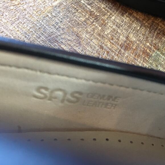 SAS San Antonio Shoes Ace Slip On Moccasin Mens 12W Black Leather Shoe Loafer - Picture 7 of 11